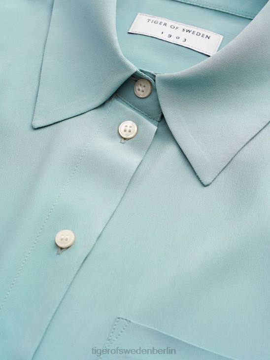 Kleidung Tiger of Sweden Celosa-Shirt 295-Staubblau Frauen 68FR281