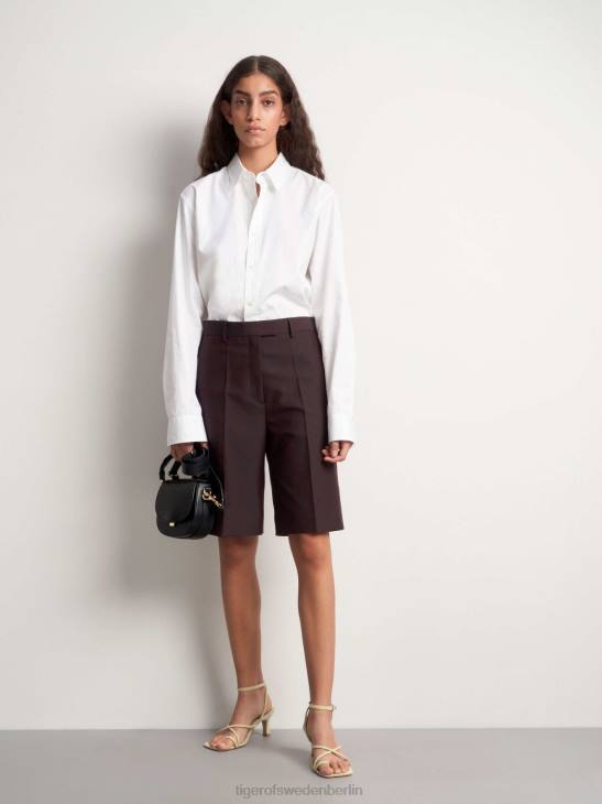 Kleidung Tiger of Sweden malgos ul Shorts 14a-dunkles Holz Frauen 68FR341