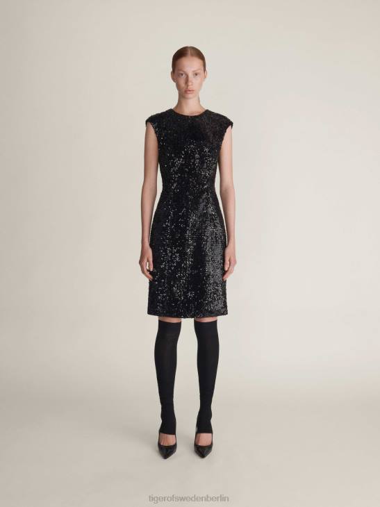 Kleidung Tiger of Sweden Azha-Kleid 08r-Mitternachtsschwarz Frauen 68FR269