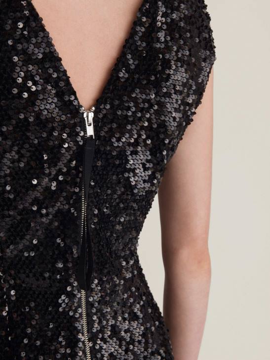 Kleidung Tiger of Sweden Azha-Kleid 08r-Mitternachtsschwarz Frauen 68FR269