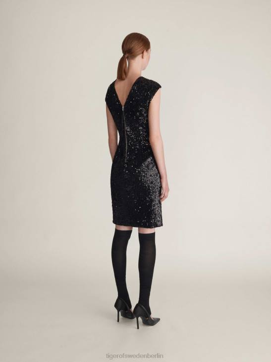 Kleidung Tiger of Sweden Azha-Kleid 08r-Mitternachtsschwarz Frauen 68FR269
