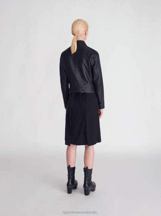 Kleidung Tiger of Sweden Vanja-Lederjacke 050-schwarz Frauen 68FR220