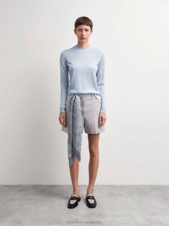 Kleidung Tiger of Sweden Celian-Pullover 28e-Eisblau Frauen 68FR259