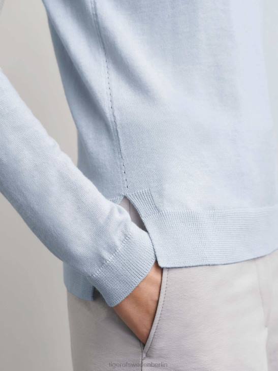 Kleidung Tiger of Sweden Celian-Pullover 28e-Eisblau Frauen 68FR259