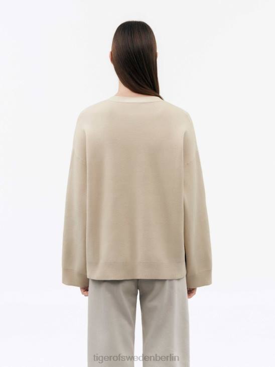 Kleidung Tiger of Sweden Silvyiya-Strickjacke 04g-dunkelweiß Frauen 68FR243