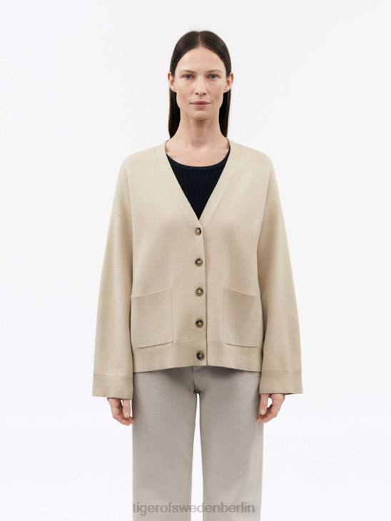 Kleidung Tiger of Sweden Silvyiya-Strickjacke 04g-dunkelweiß Frauen 68FR243