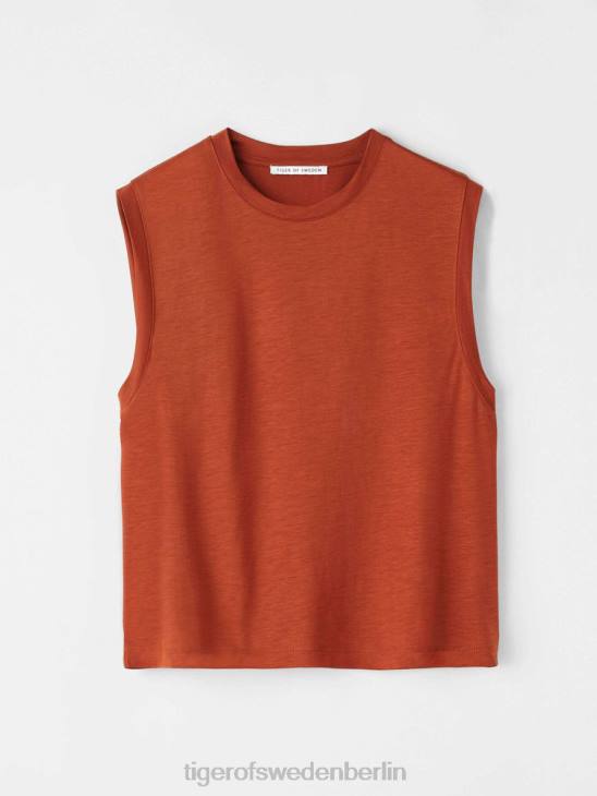 Kleidung Tiger of Sweden Decula-T-Shirt 84m-Bernsteinbier Frauen 68FR306