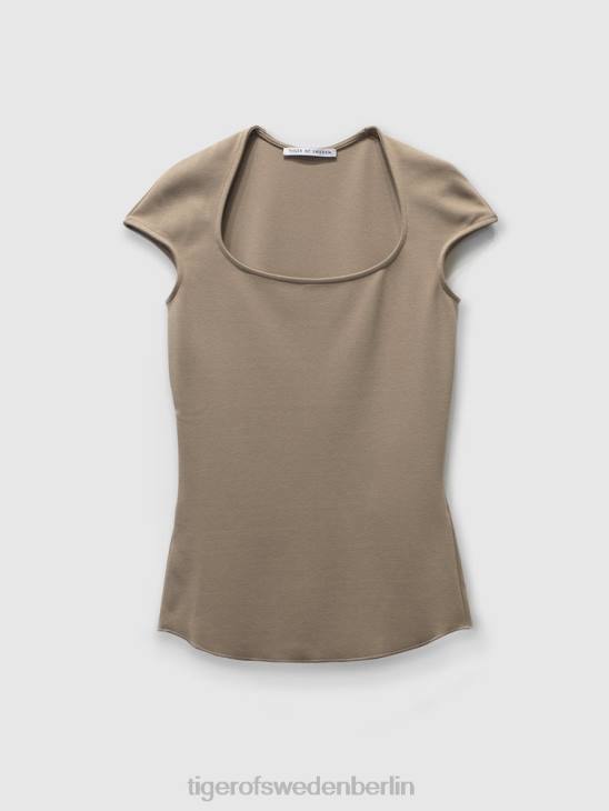 Kleidung Tiger of Sweden Glabra-Oberteil 18u-blasser Mokka Frauen 68FR280