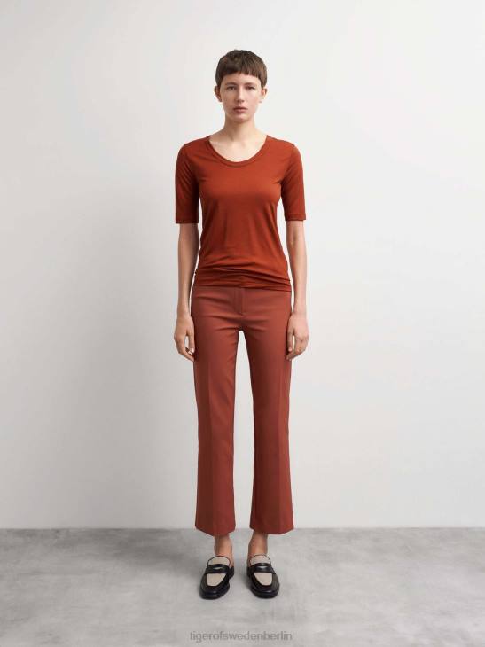 Kleidung Tiger of Sweden Lerna-T-Shirt 84m-Bernsteinbier Frauen 68FR278