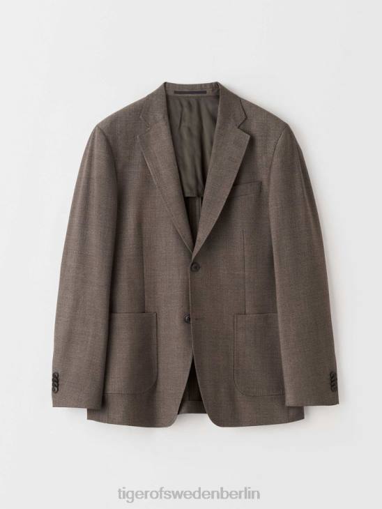 Kleidung Tiger of Sweden Jeffrey RWS-Blazer 10h-staubiges Braun Männer 68FR56
