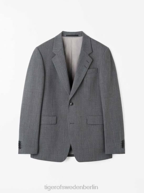 Kleidung Tiger of Sweden Julien-Blazer m03-grau mel Männer 68FR44