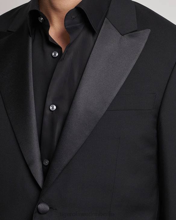 Kleidung Tiger of Sweden Justin Smoking-Blazer 050-schwarz Männer 68FR54