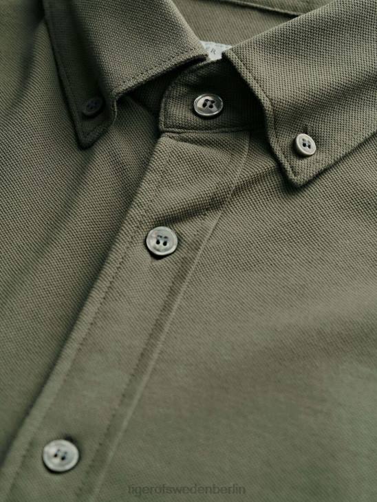 Kleidung Tiger of Sweden Fenald-Shirt 1n-staubiges Grün Männer 68FR69