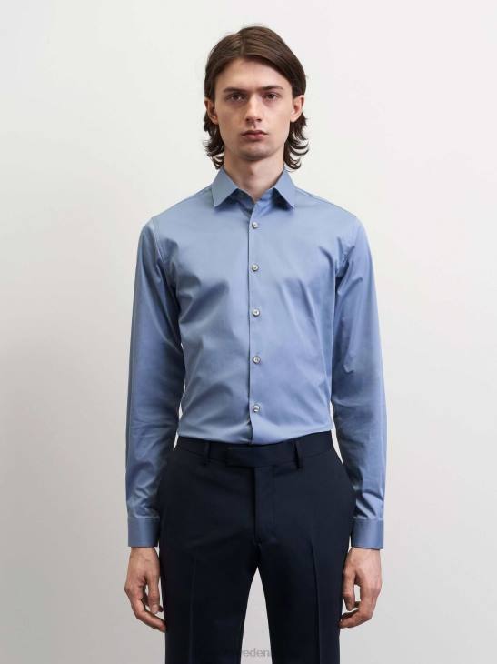 Kleidung Tiger of Sweden Filbrodie-Shirt 28 Jahre – Nebelblau Männer 68FR64