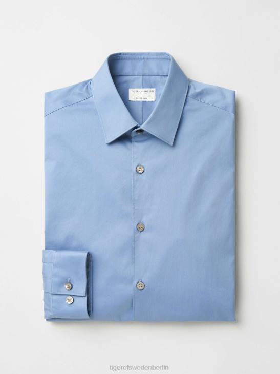 Kleidung Tiger of Sweden Filbrodie-Shirt 28 Jahre – Nebelblau Männer 68FR64