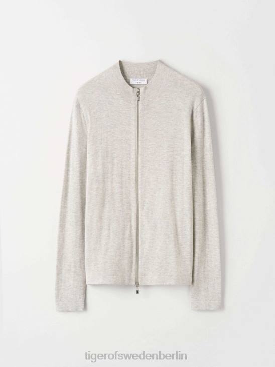 Kleidung Tiger of Sweden Kylen-Pullover mit Reißverschluss m03-med grau mel Männer 68FR129