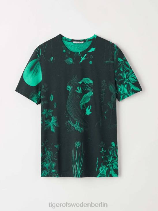 Kleidung Tiger of Sweden Darian Aop T-Shirt 4c3-grün Männer 68FR128