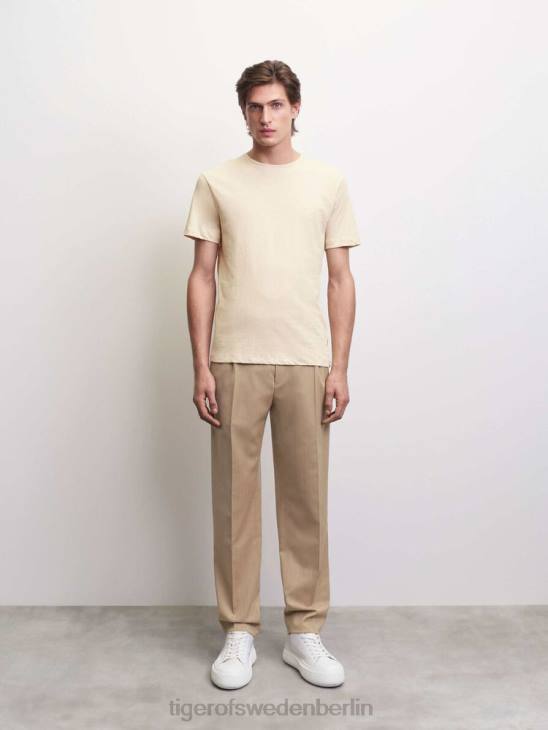 Kleidung Tiger of Sweden Dillan-T-Shirt 17-jähriger cremefarbener Sand Männer 68FR75